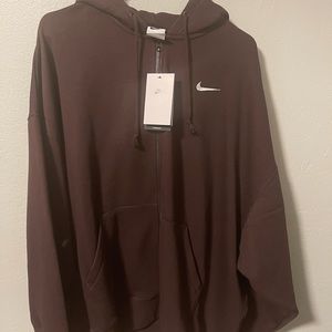 Nike Brown zip up sweater